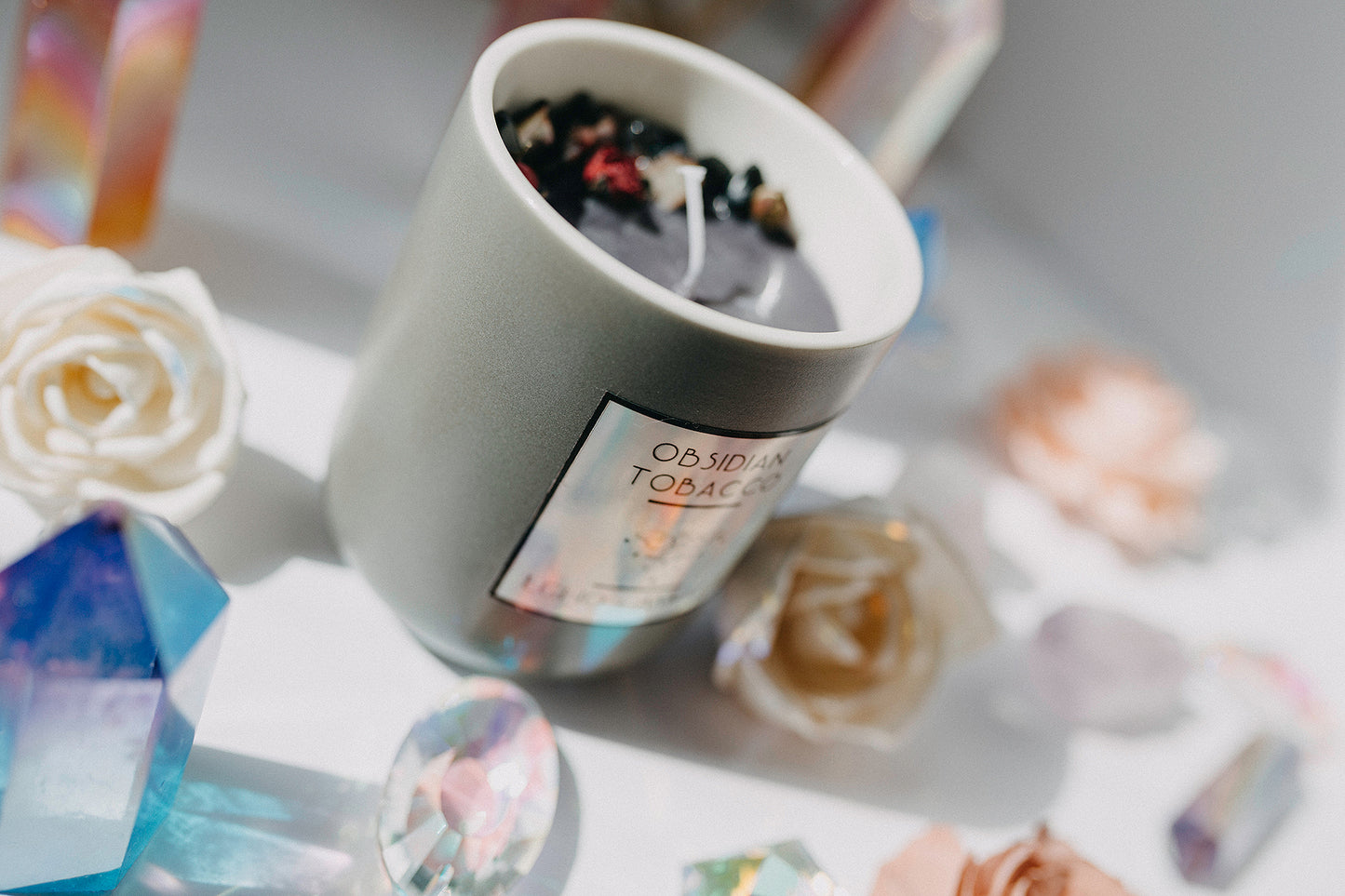 Obsidian Tobacco Handmade Intention Candle