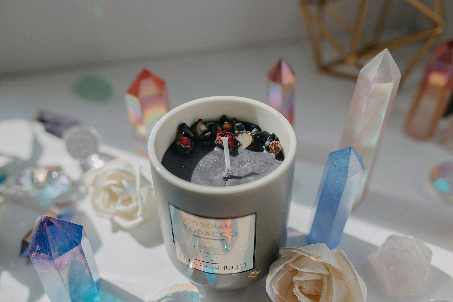 Obsidian Tobacco Handmade Intention Candle