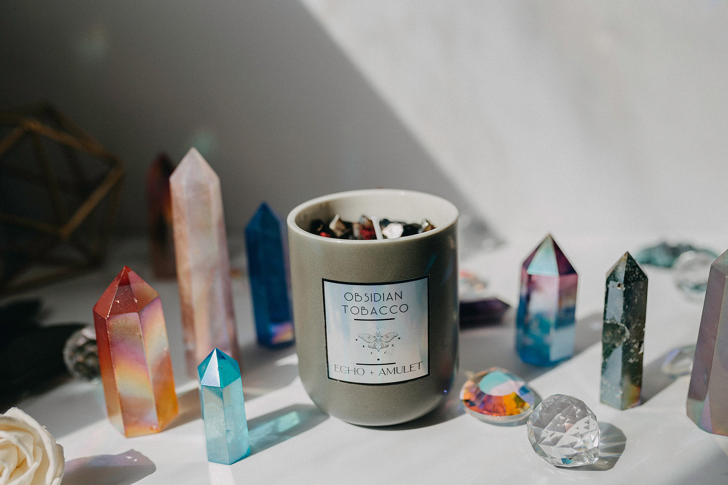 Obsidian Tobacco Handmade Intention Candle